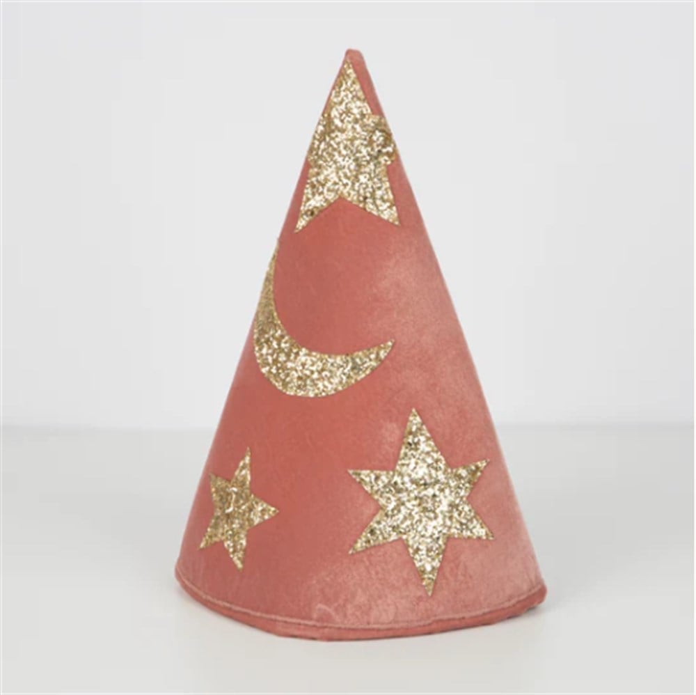 Meri Meri - Pink Velvet Wizard Costume - Pembe Büyücü Kostümü
