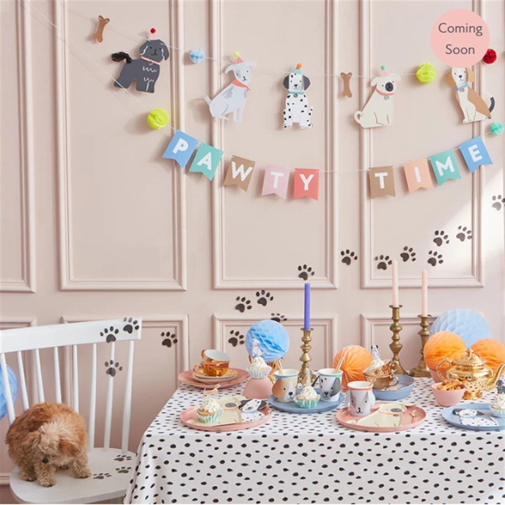 Meri Meri - Pug Plates - Yavru Köpek Tabaklar - 8Li