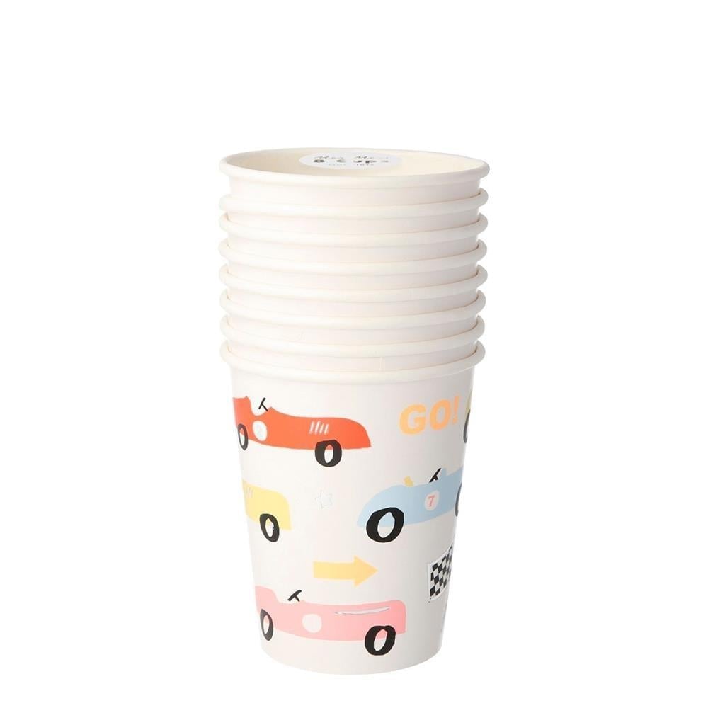 Meri Meri - Race Car Party Cups - Yarış Arabası Bardak - 8Li