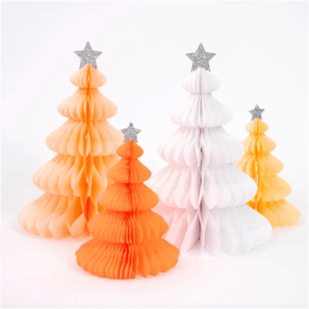 Meri Meri - Rainbow Forest Honeycomb Decorations - Renkli Orman Petekli Dekorlar - 10Lu