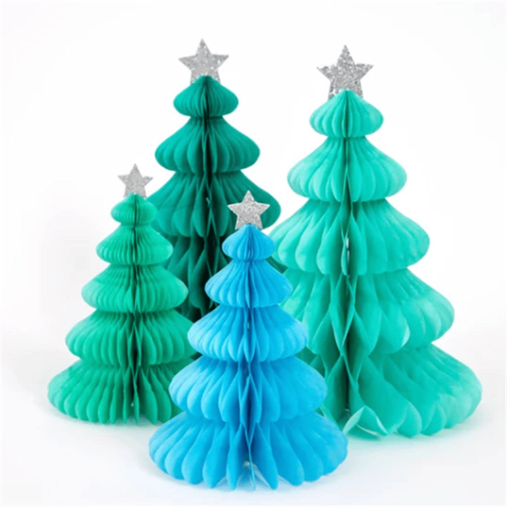 Meri Meri - Rainbow Forest Honeycomb Decorations - Renkli Orman Petekli Dekorlar - 10Lu