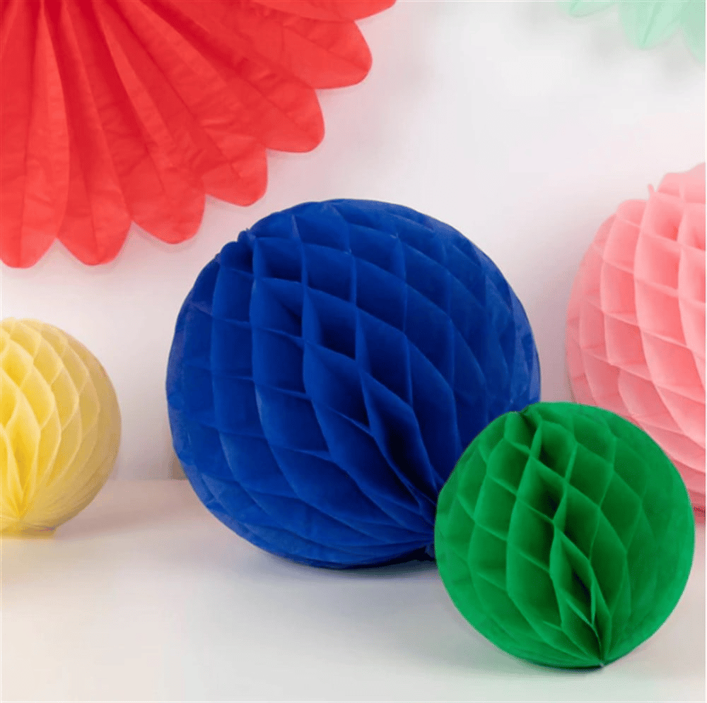 Meri Meri - Rainbow Honeycomb Decoration Kit - Gökkuşağı Petekli Dekor Kiti - 16 Parça