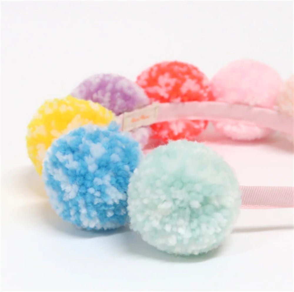 Meri Meri - Rainbow Pompom Headband - Gökkuşağı Ponpon Taç