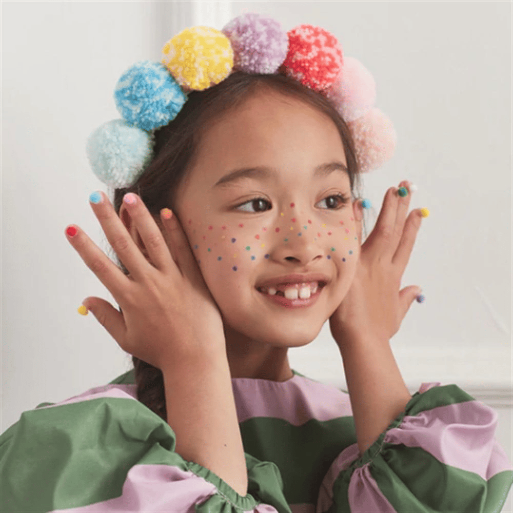Meri Meri - Rainbow Pompom Headband - Gökkuşağı Ponpon Taç