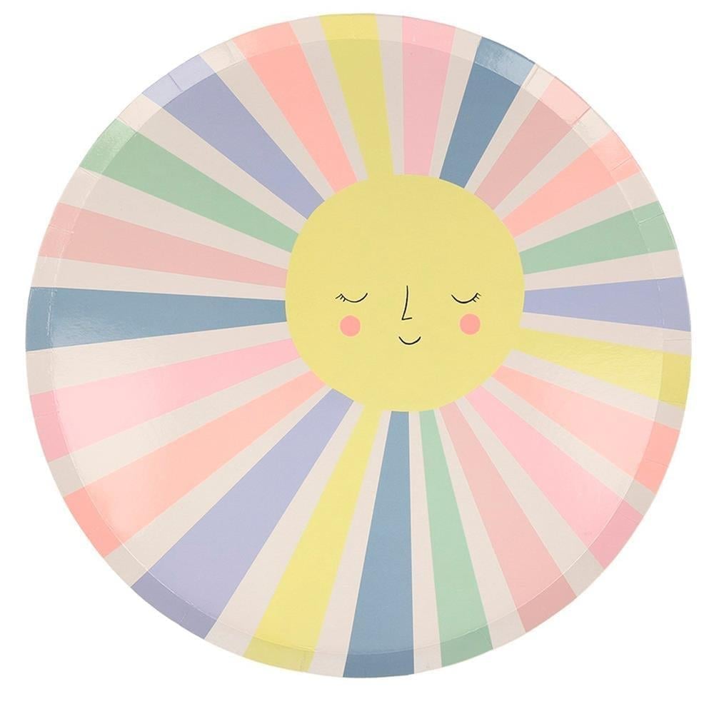 Meri Meri - Rainbow Sun Plates - Gökkuşağı Güneşli Tabak