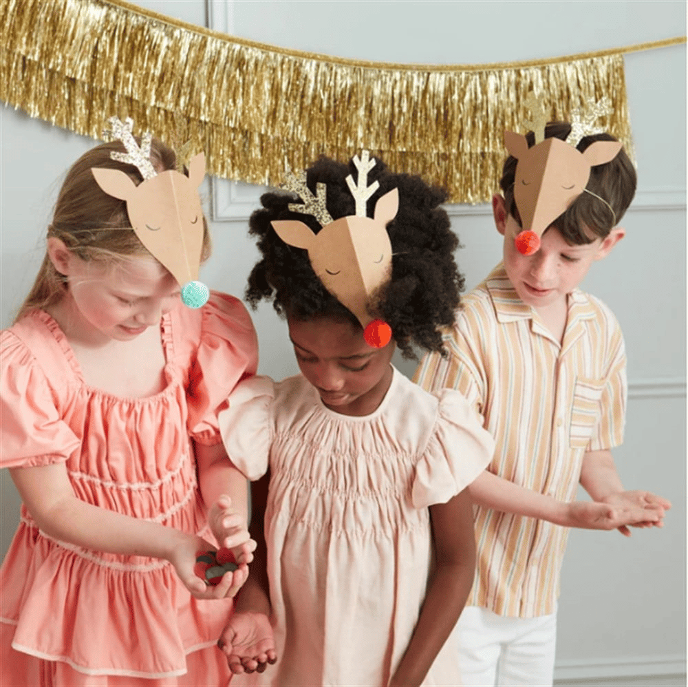 Meri Meri - Reindeer Party Hats - Ren Geyikleri Parti Şapkaları - 6Lı