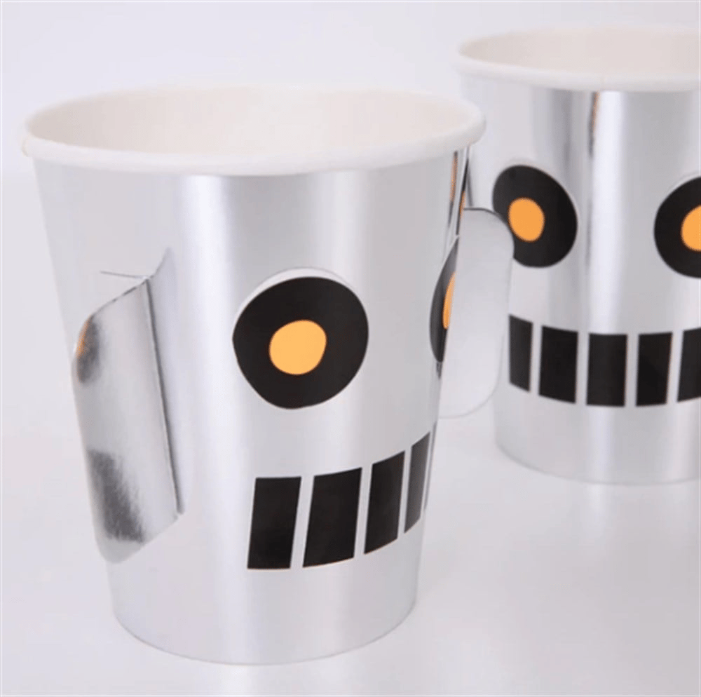 Meri Meri - Robot Cups - Robot Bardaklar - 8Li