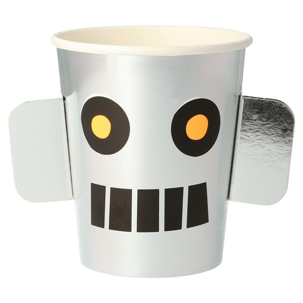Meri Meri - Robot Cups - Robot Bardaklar - 8Li