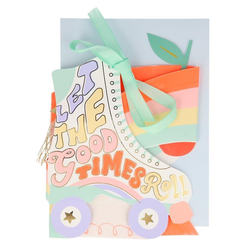 Meri Meri - Roller Skate Card - Paten Tebrik Kartı