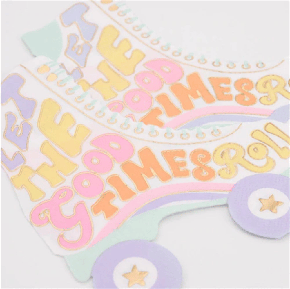 Meri Meri - Roller Skate Napkins - Paten Peçete - 16Lı