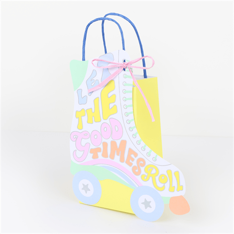 Meri Meri - Roller Skate Party Bags - Paten Şekilli Parti Çantaları - 8 Adet