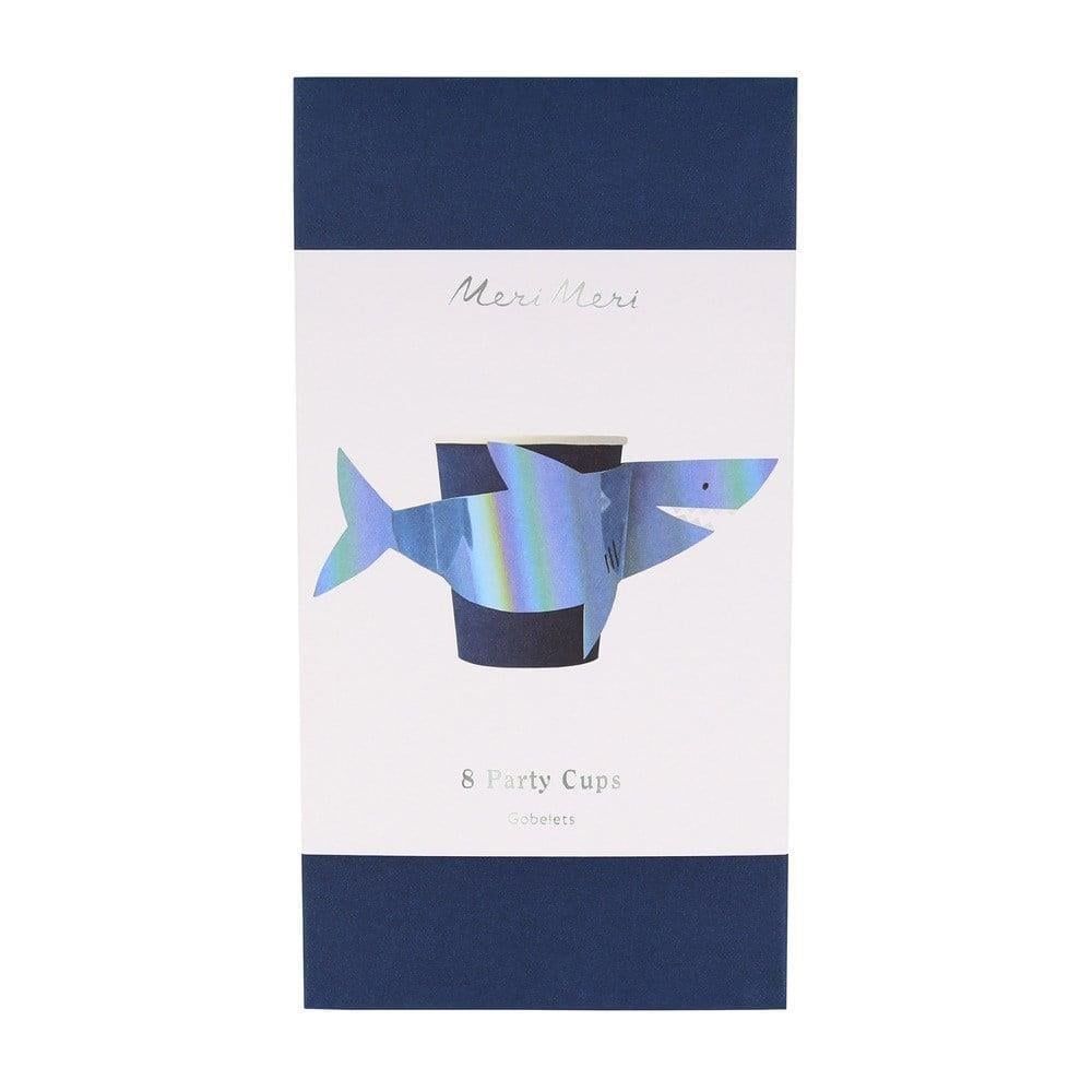 Meri Meri - Shark Cups - Köpekbalığı Bardaklar - 8Li