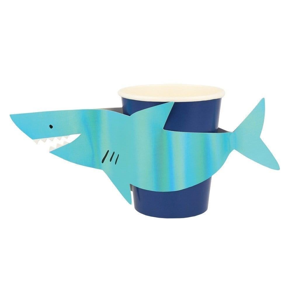 Meri Meri - Shark Cups - Köpekbalığı Bardaklar - 8Li