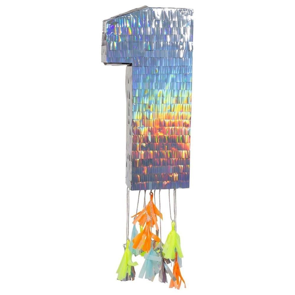 Meri Meri - Silver One Party Pinata - Gümüş 1 Numara Pinyata