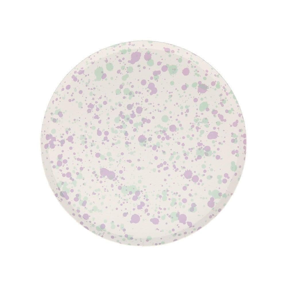 Meri Meri - Speckled Plates - Noktalı Tabaklar - S - 8Li