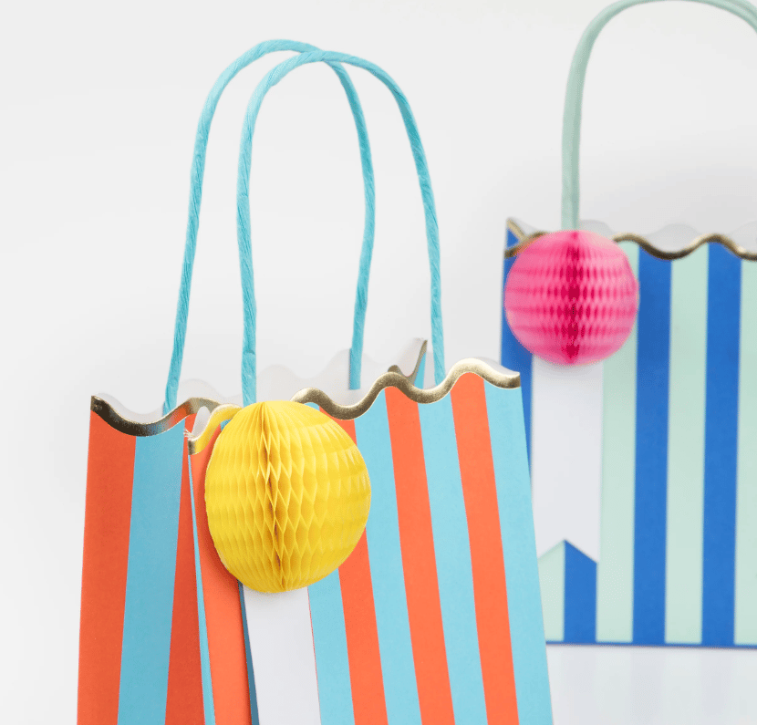 Meri Meri - Stripe Party Bags - Çizgili Hediye Çantaları (8Li)
