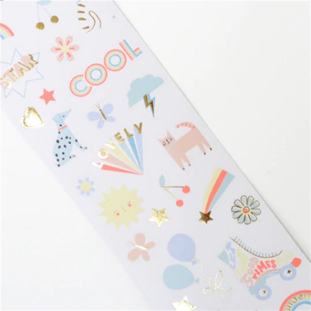 Meri Meri - Summer Icon Mini Stickers - Yaz İkonlu Mini Çıkartmalar