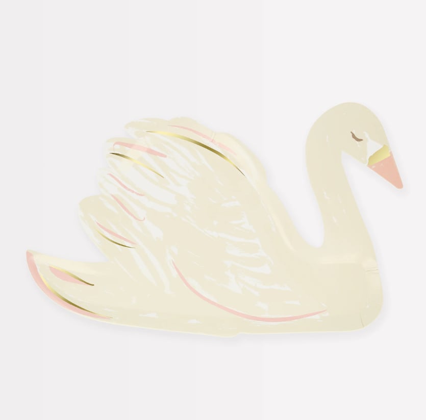 Meri Meri - Swan Shaped Plates - Kuğu Tabaklar (x8)