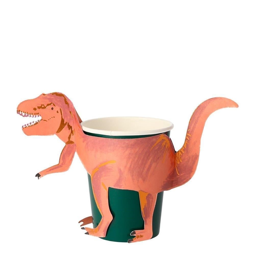 Meri Meri - T-Rex Party Cups - T-Rex Bardak - 8Li