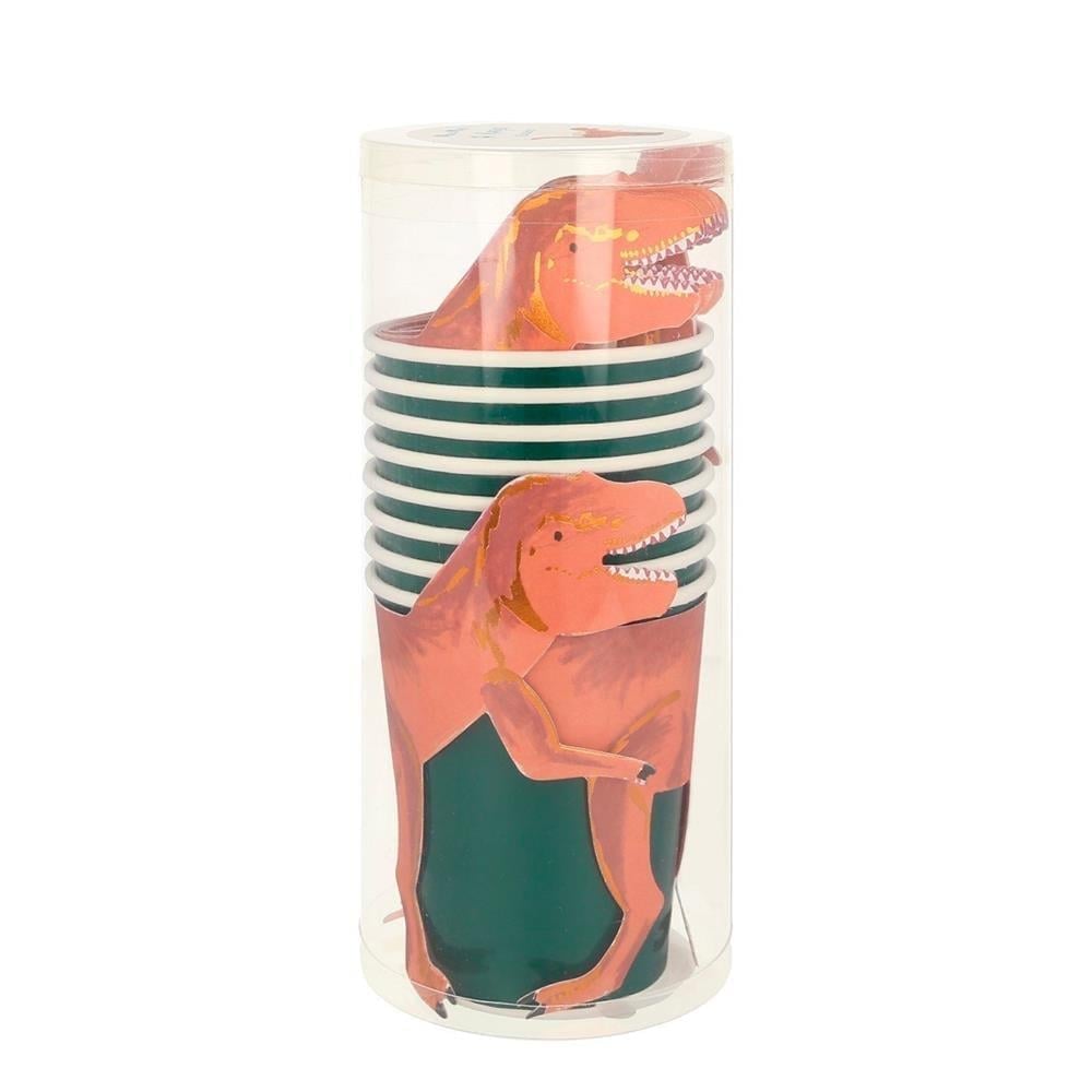 Meri Meri - T-Rex Party Cups - T-Rex Bardak - 8Li