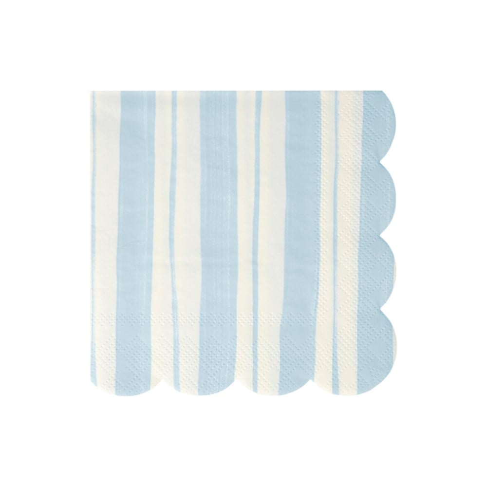 Meri Meri - Ticking Stripe Large Napkins - Kalın Çizgili Peçeteler - 16Lı