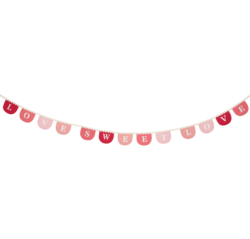 Meri Meri - Valentines Kumaş Asılan Süs