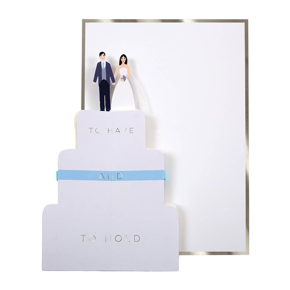 Meri Meri - Wedding Cake Honeycomb Card - Düğün Pastası Tebrik Kartı