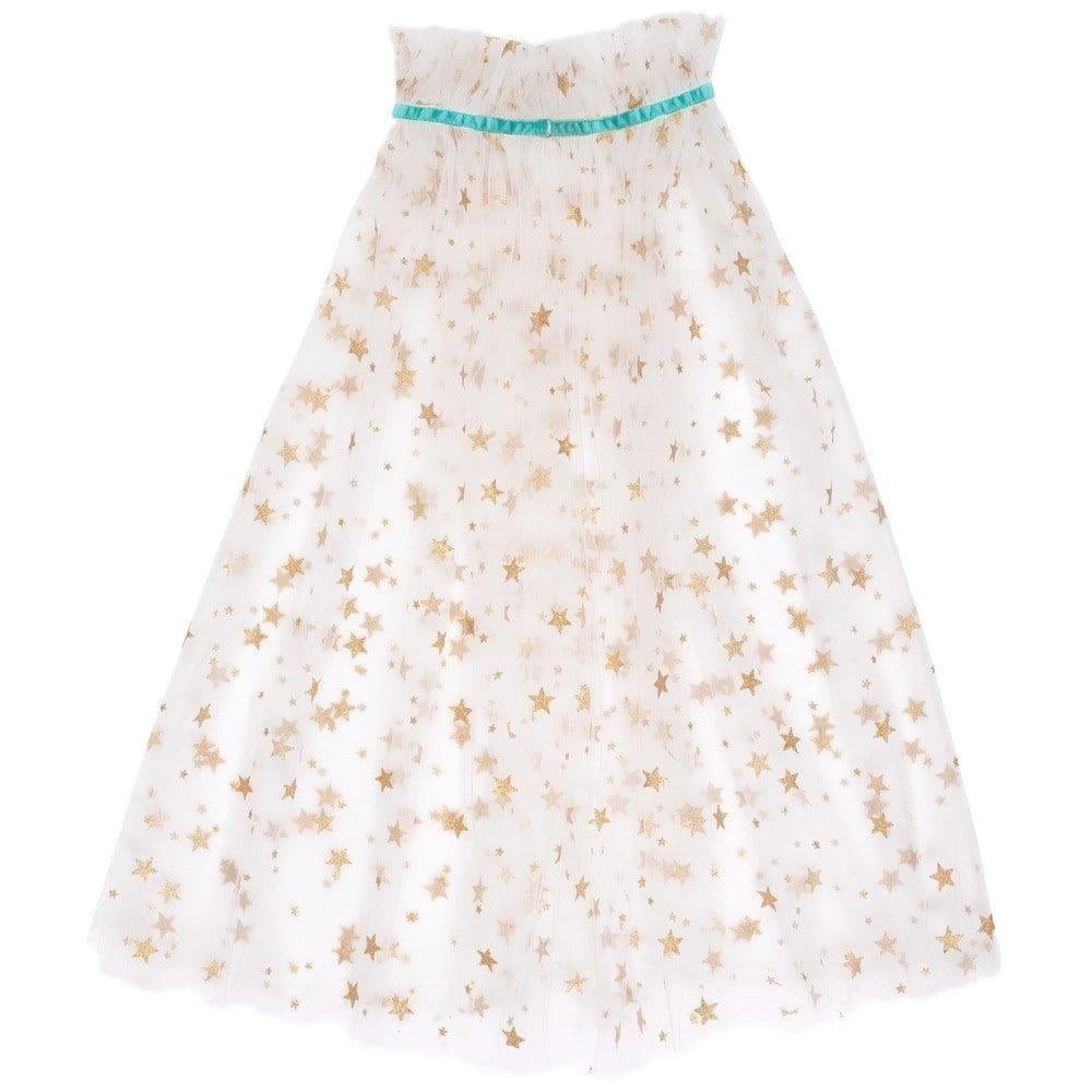 Meri Meri - White Star Tulle Cape - Yıldızlı Beyaz Tül Pelerin