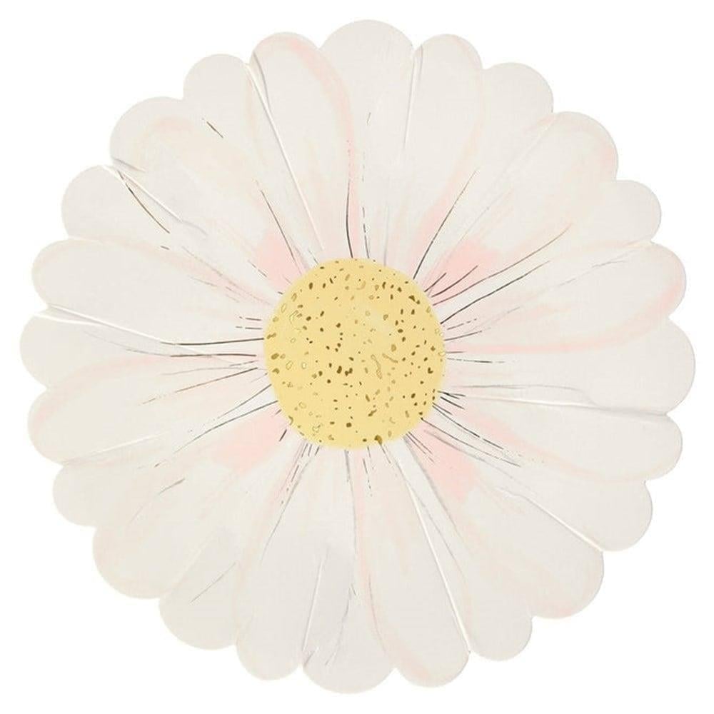 Meri Meri - Wild Daisy Plates - Yabani Papatya Tabaklar - 8Li