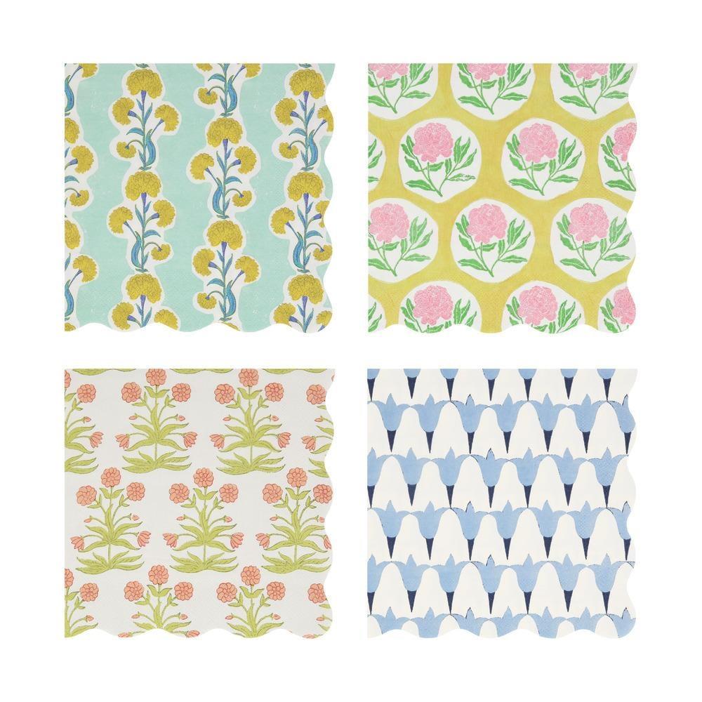 Meri Meri X Molly Mahon - Çiçekli Peçeteler - L - 16 Adet