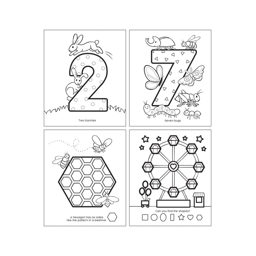 Ooly Boyama Kitabı - 123 Shapes & Numbers