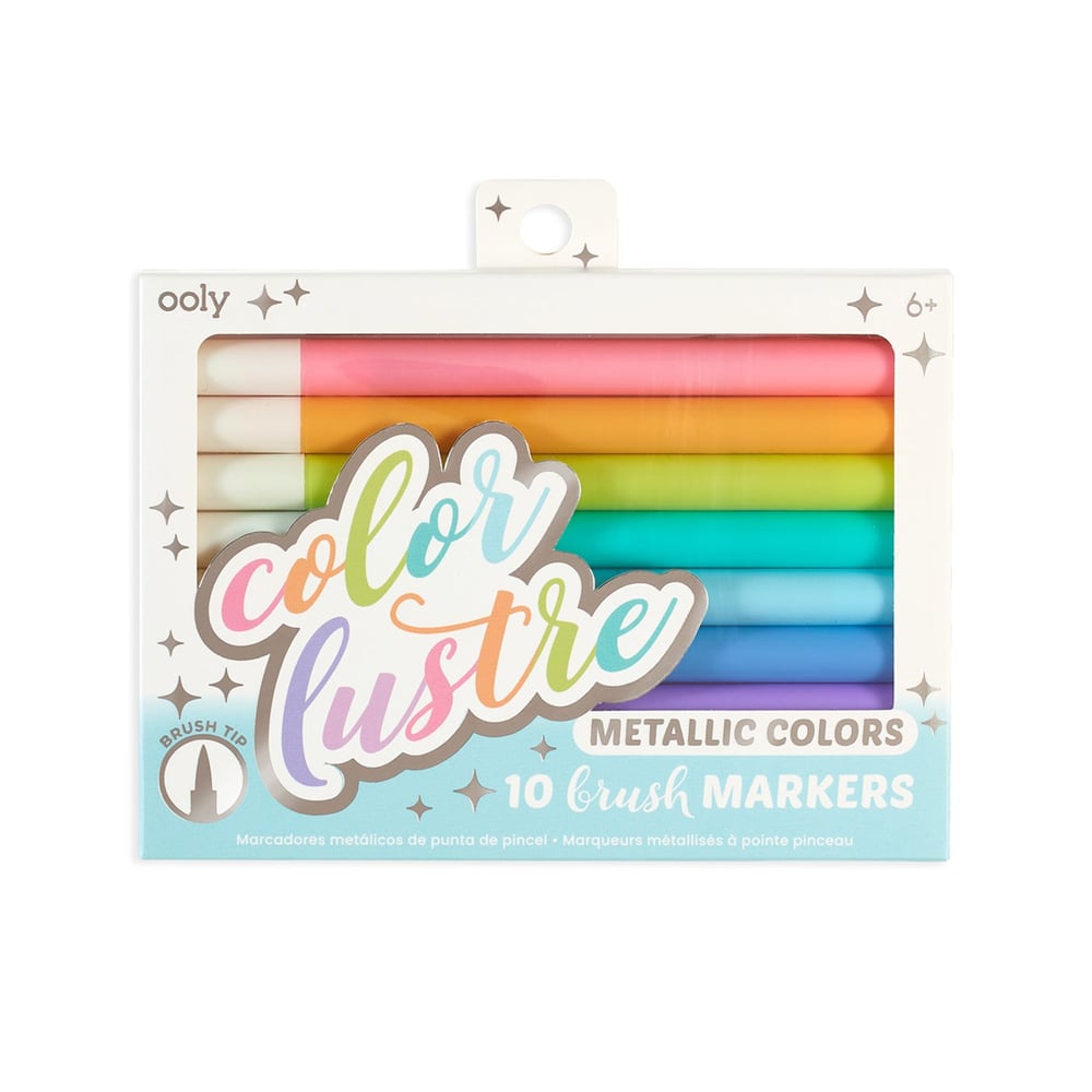 Ooly Color Lustre Fırça Uçlu 10’lu Metalik Kalem