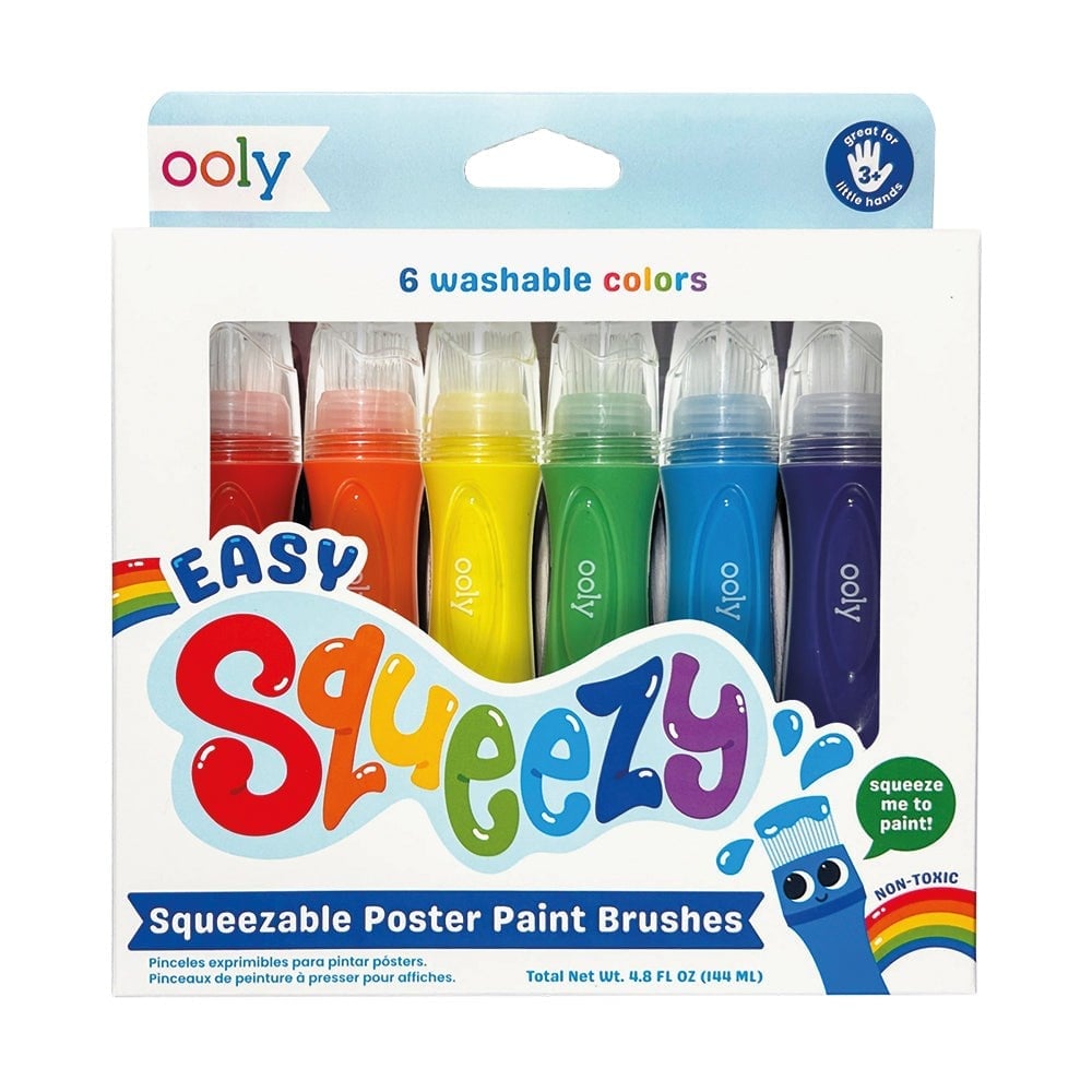 Ooly Easy Squeezy 6lı Sıkılabilir Fırça Uçlu Boya