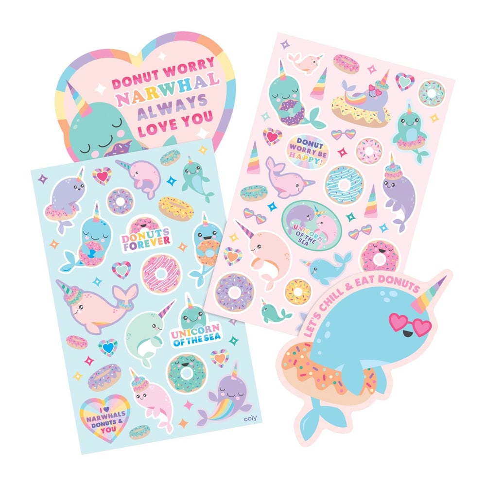 Ooly Kokulu Çıkartma Seti - Nom Nom Narwhals