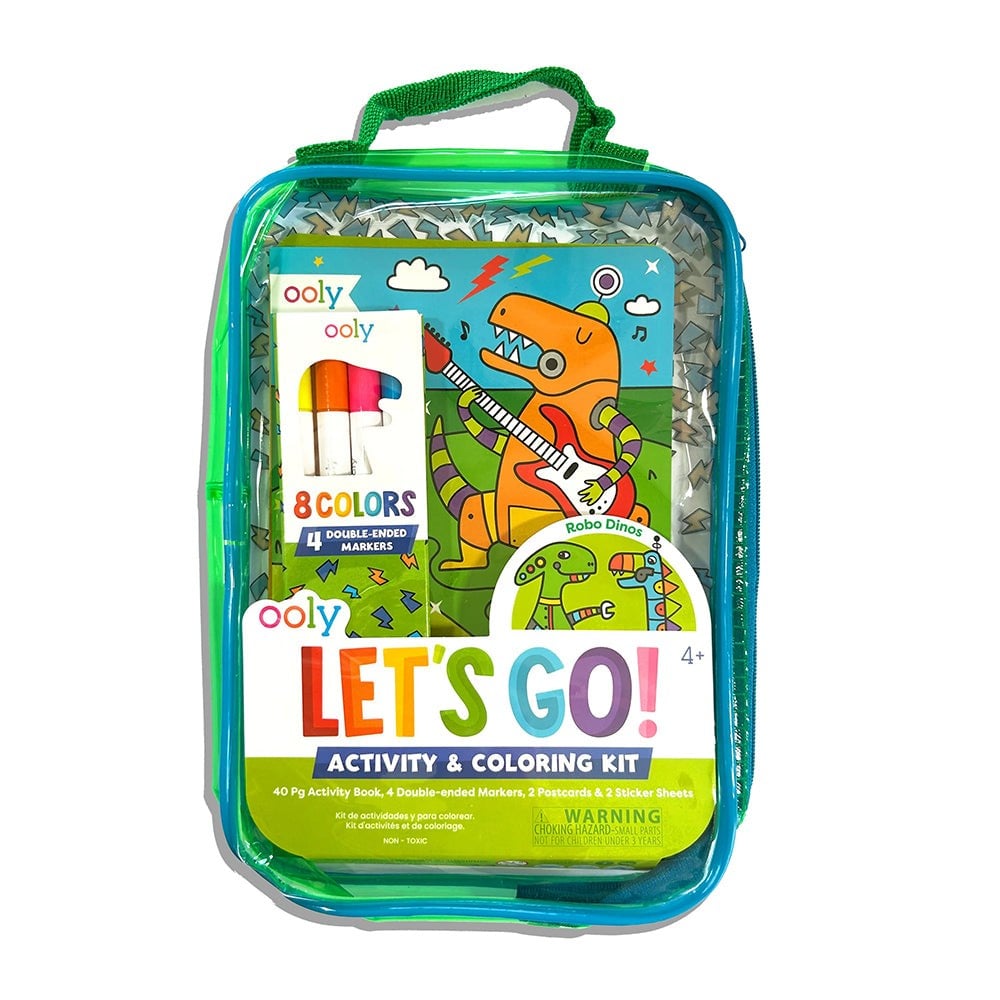 Ooly Lets Go! Taşınabilir Aktivite Boyama Seti - Robo Dinos