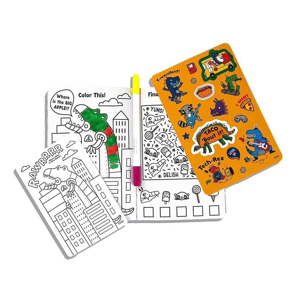 Ooly Lets Go! Taşınabilir Aktivite Boyama Seti - Robo Dinos