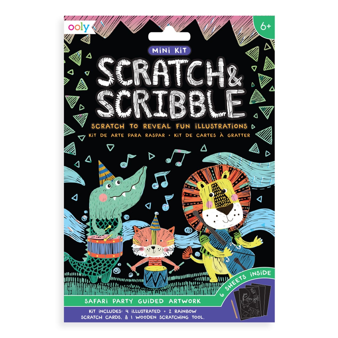 Ooly Mini Scratch & Scribble - Safari Party