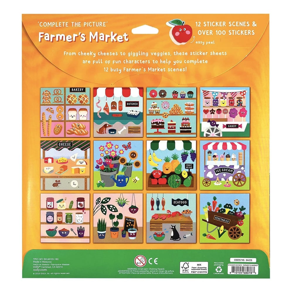 Ooly Sticker Scenes Çıkartma Sahnesi - Farmers Market