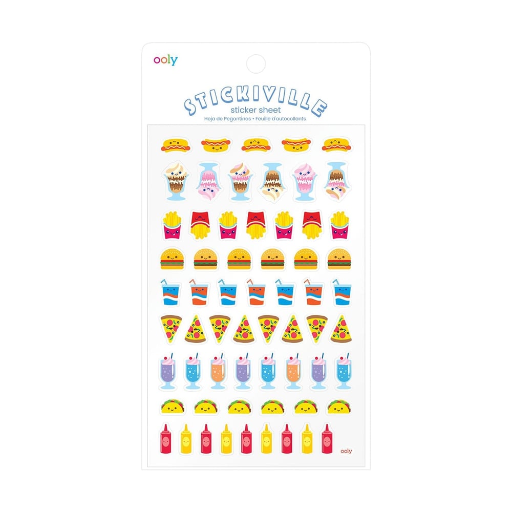 Ooly Stickiville Çıkartmalar - Fast Food