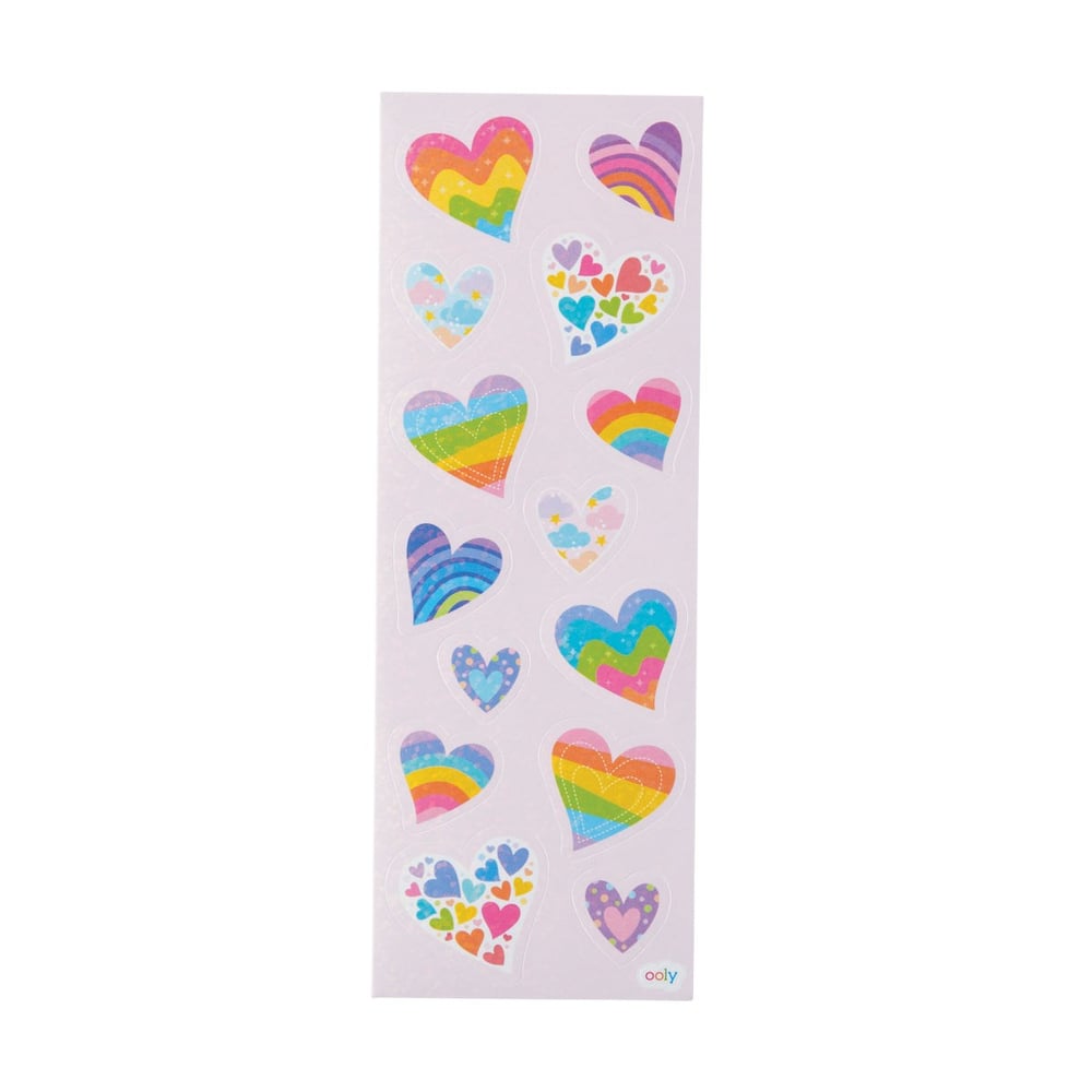 Ooly Stickiville Çıkartmalar - Rainbow Hearts