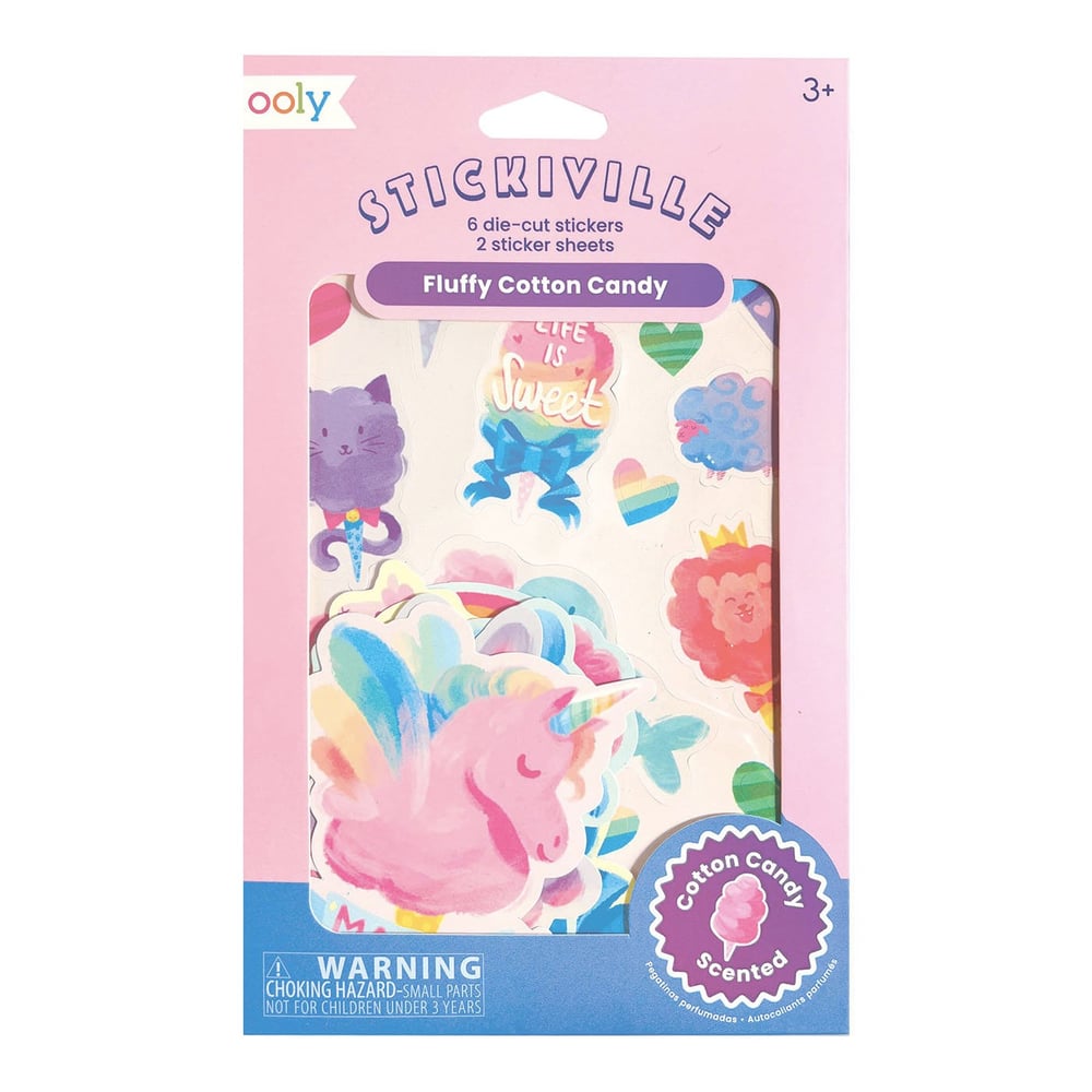 Ooly Stickiville Kokulu Çıkartmalar - Fluffy Cotton Candy