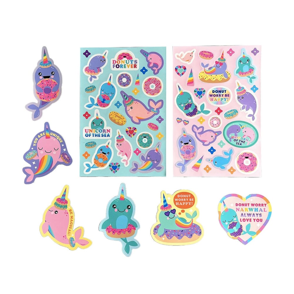 Ooly Stickiville Kokulu Sticker Seti - Nom Nom Narwhals