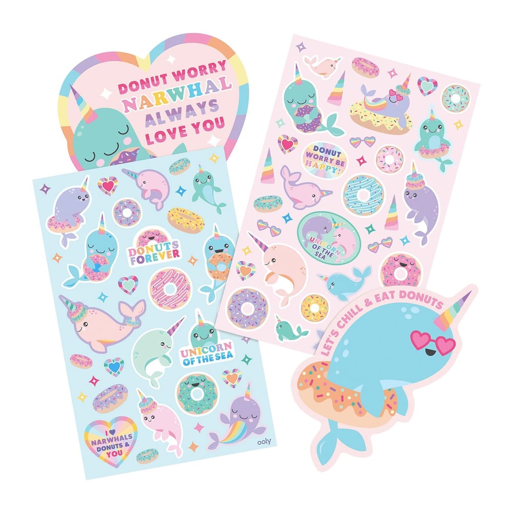 Ooly Stickiville Kokulu Sticker Seti - Nom Nom Narwhals