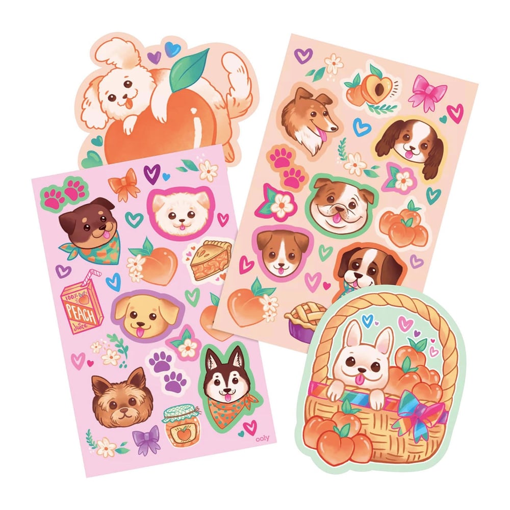 Ooly Stickiville Kokulu Sticker Seti - Puppies and Peaches