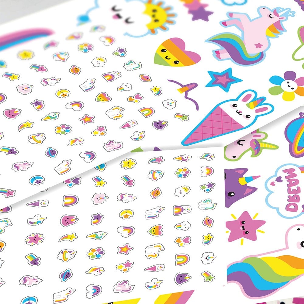 Ooly Tattoo Palooza Geçiçi Dövme & Tırnak Sticker Seti - Unicorns & Rainbows