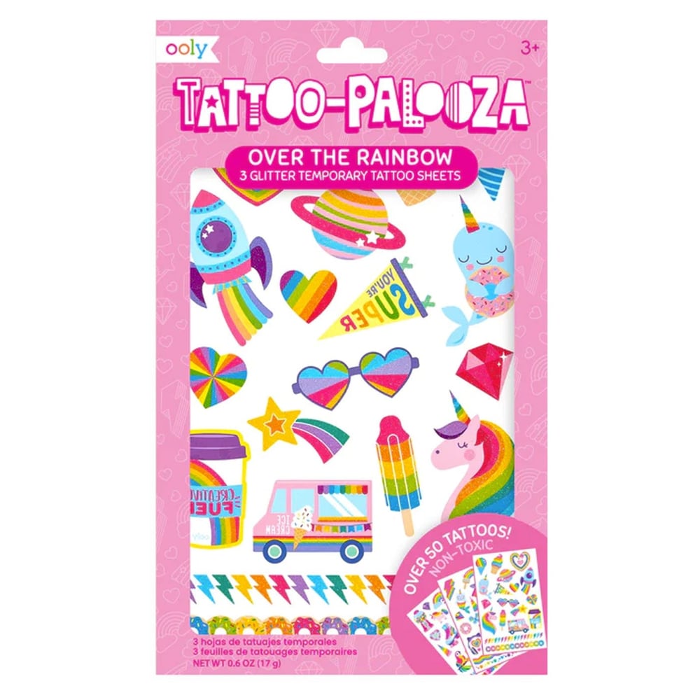 Ooly Tattoo Palooza Geçici Dövme Seti - Over The Rainbow