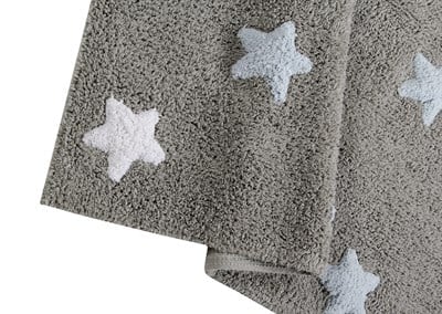 STARS Tricolor Halı Gri/ Mavi-Beyaz-Sarı