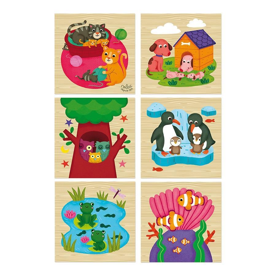 Vilac - 9 Wooden blocks - Ahşap Hayvan Blokları