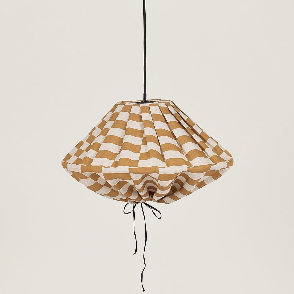 Nobodioz Yumi Aydınlatma Şapkası, 50cm çap, Mustard Tiles