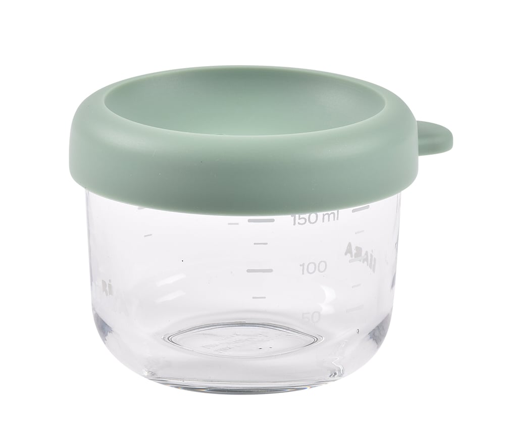 Beaba Bebek cam mama kavanozu 150 ml, Sage Green